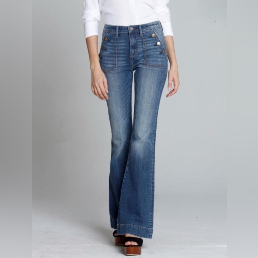 Driftwood Jeans Farrah Flare Button Pocket Sailor Pant Women’s 27/4 32” inseam